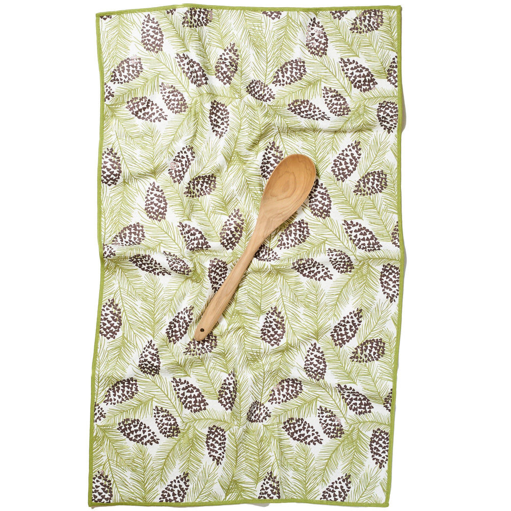 Once Again Home Anywhere Reversible Towel -  KN Greens Pine