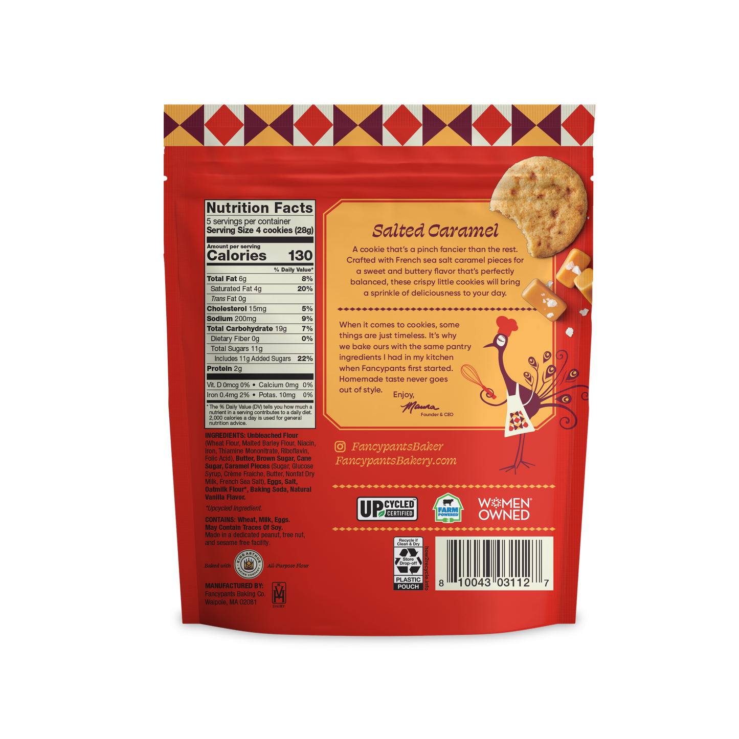 Fancypants Baking Salted Caramel Cookies, 5oz