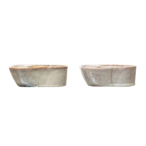 Stoneware Cracker and Soup Bowl