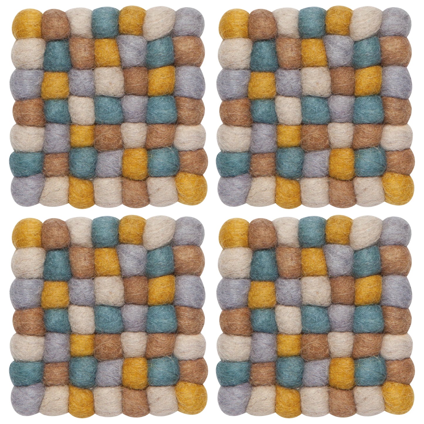Ochre Dot Coasters - Set of 4