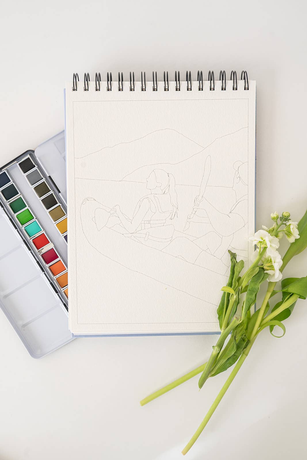 Bailey Rae Studio Landscape Watercoloring Book