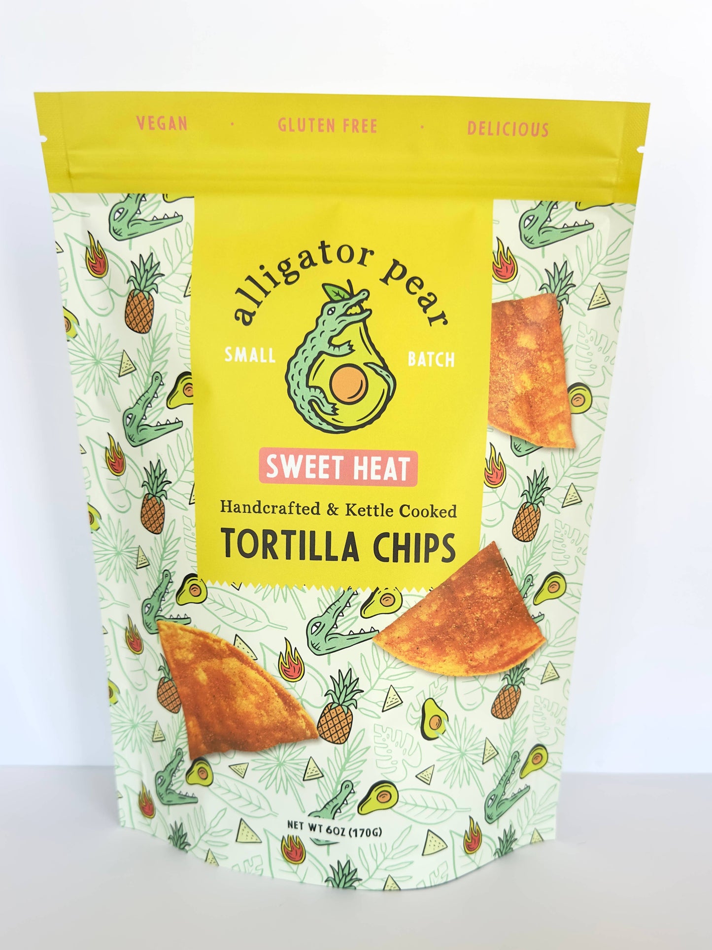 Alligator Pear Food Sweet Heat Tortilla Chips, 6 oz