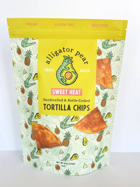 Alligator Pear Food Sweet Heat Tortilla Chips, 6 oz
