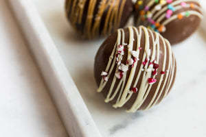 Ticket Chocolate - Hot Chocolate Bomb 2-pack, Peppermint with Peppermint Marshmallow