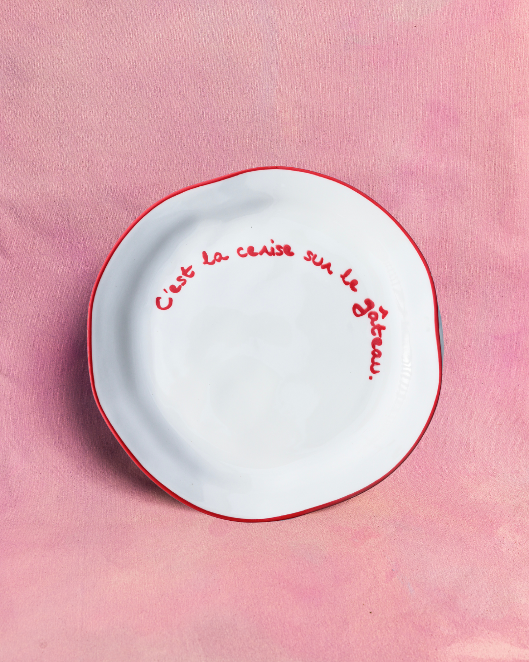 MÆGEN Statement Plate - 'C'est la cerise sur le gateau'