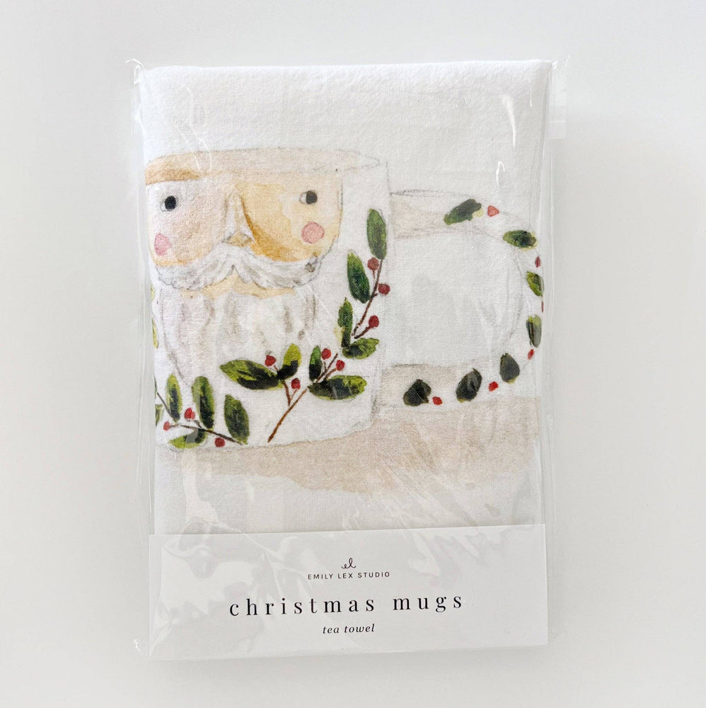 emily lex studio Christmas Mugs Tea Towel