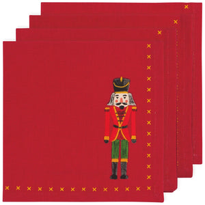 Nutcracker Printed Napkins, Set of 4