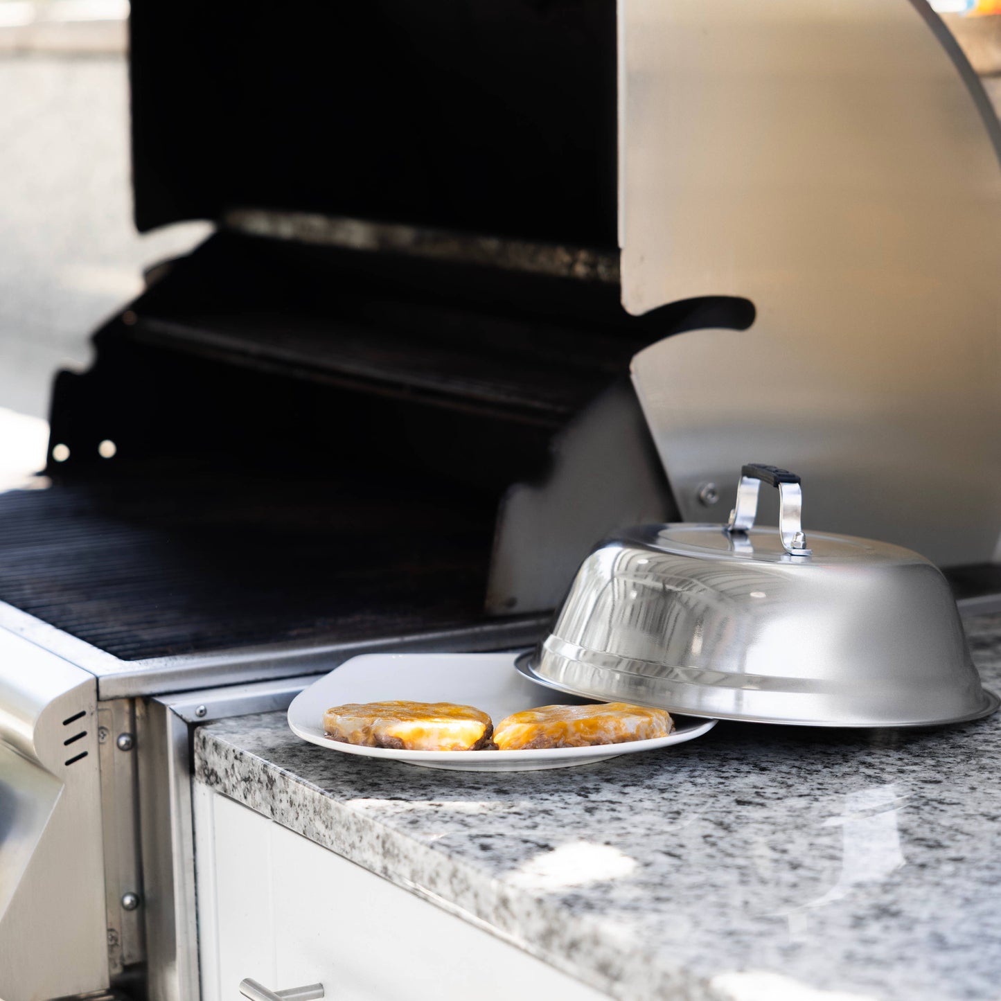 Outset Stainless Steel Large Cheese Melting Dome for Grill