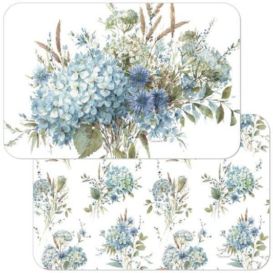 Bohemian Blue Reversible Rectangular Plastic Placemat