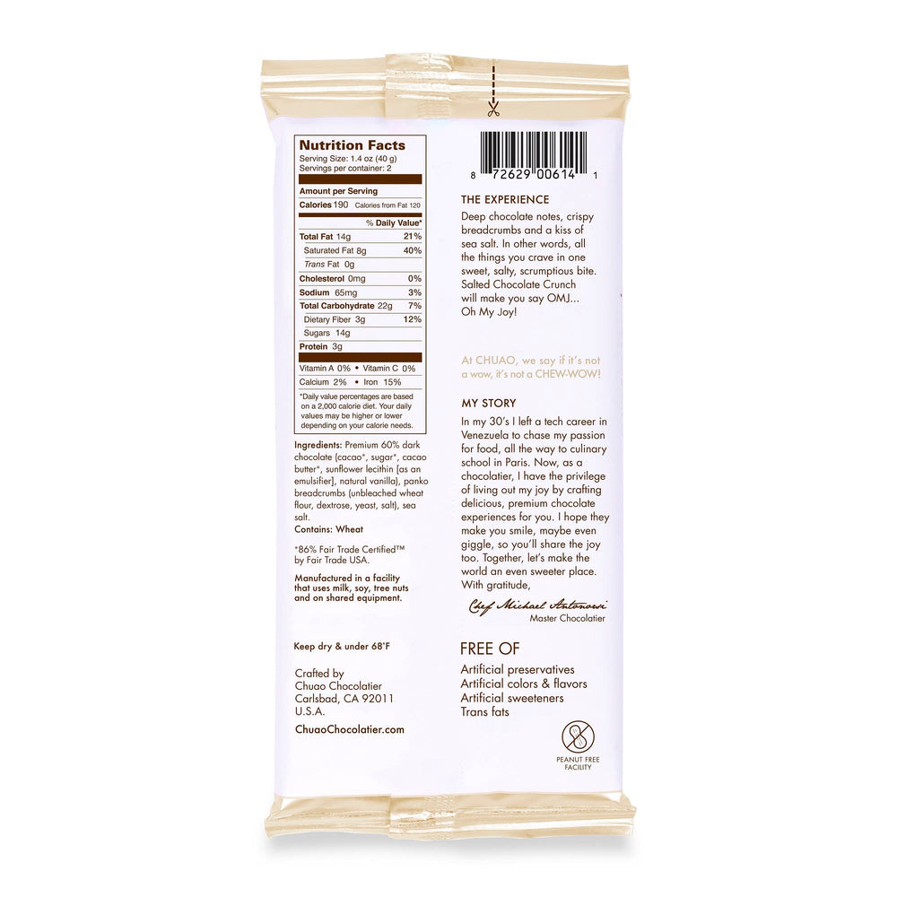 Chuao Chocolatier - Salted Chocolate Crunch - Signature Bar