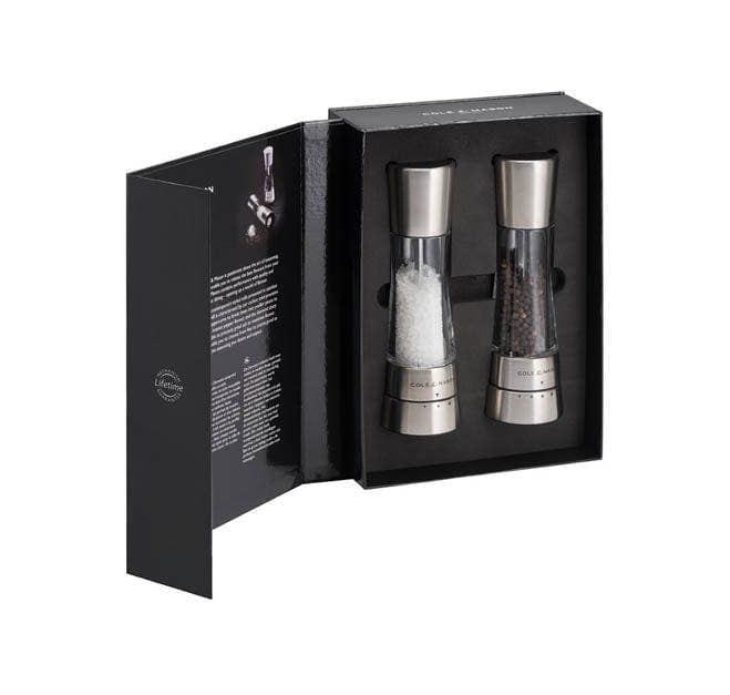 Cole & Mason Derwent Salt & Pepper Mill Set, Stainless Steel