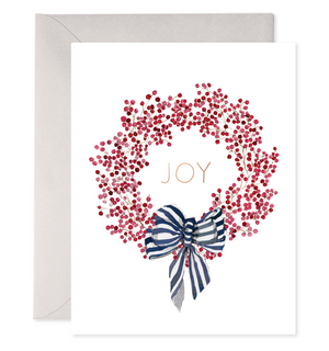 E. Frances Paper - Red Berry Wreath | Joy Christmas Card