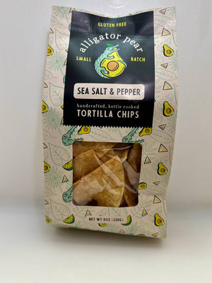 Alligator Pear Foods Sea Salt & Pepper Tortilla Chips, 6oz