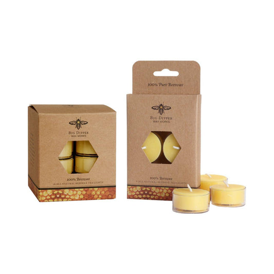 Big Dipper Wax Works 100% Pure Beeswax Tea Light Candles