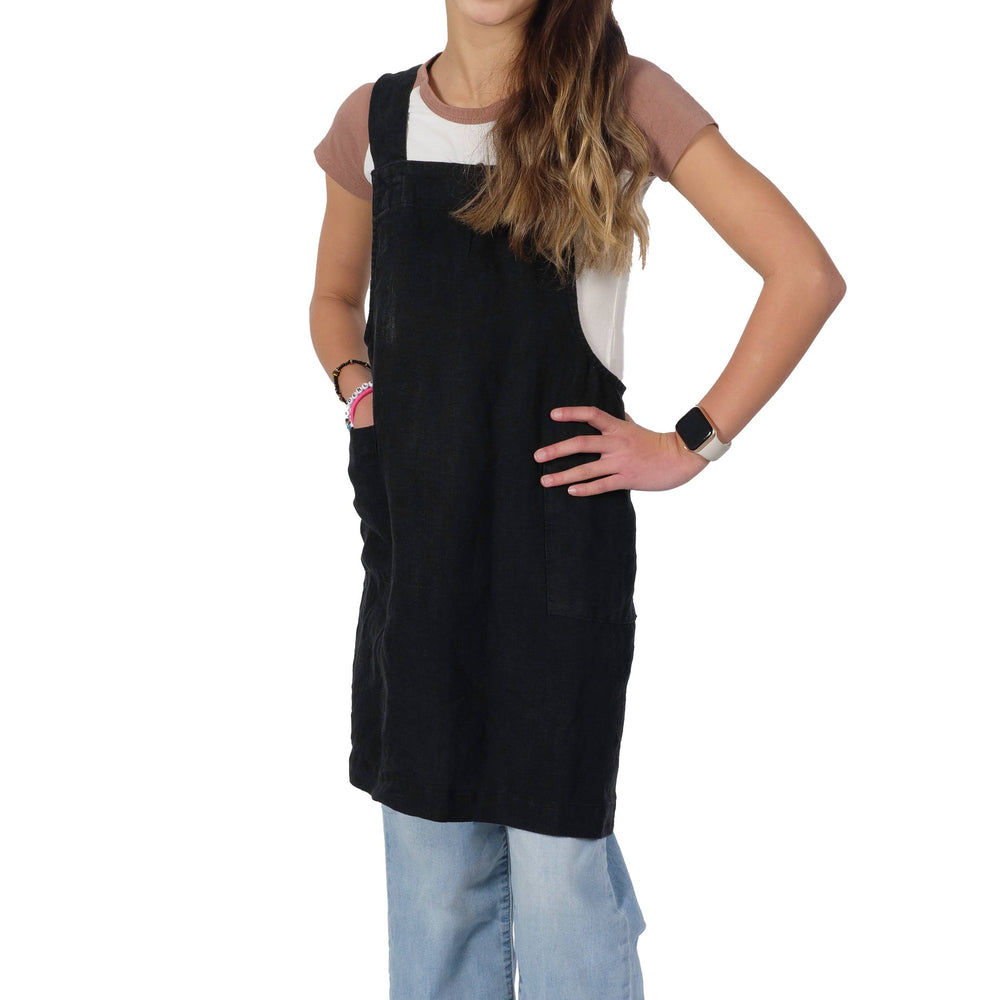 KAF Home - KAF Home Firenze Kids 100% Stonewashed Linen Smock Apron