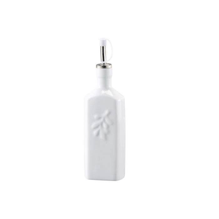 HIC - Harold Import Co. - HIC Kitchen Oil Bottle, Square, Porcelain, 16oz