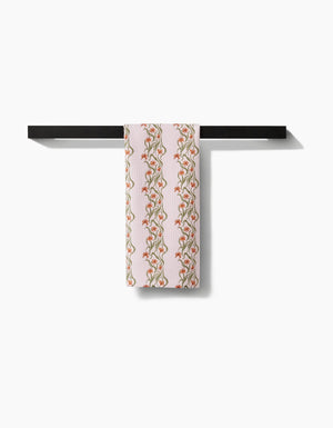 Geometry - Floral Fall Stripe Tea Towel