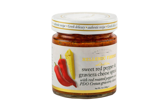 Hellenic Farms Sweet Red Pepper and Graviera Cheese Spread, 7.05 oz