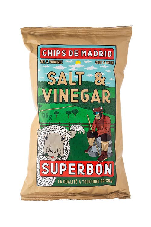 Superbon Chips de Madrid - Salt & Vinegar Potato Chips 135g