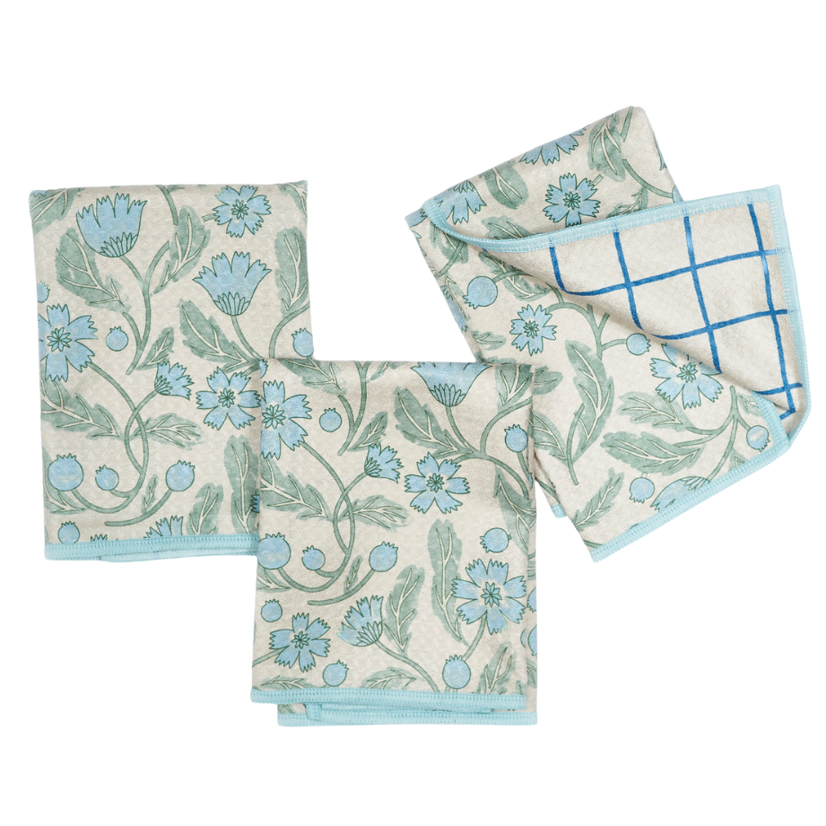 Once Again Home Mighty Mini Reversible Towel - Jen Owens Frenchie Sage, Set  of 3