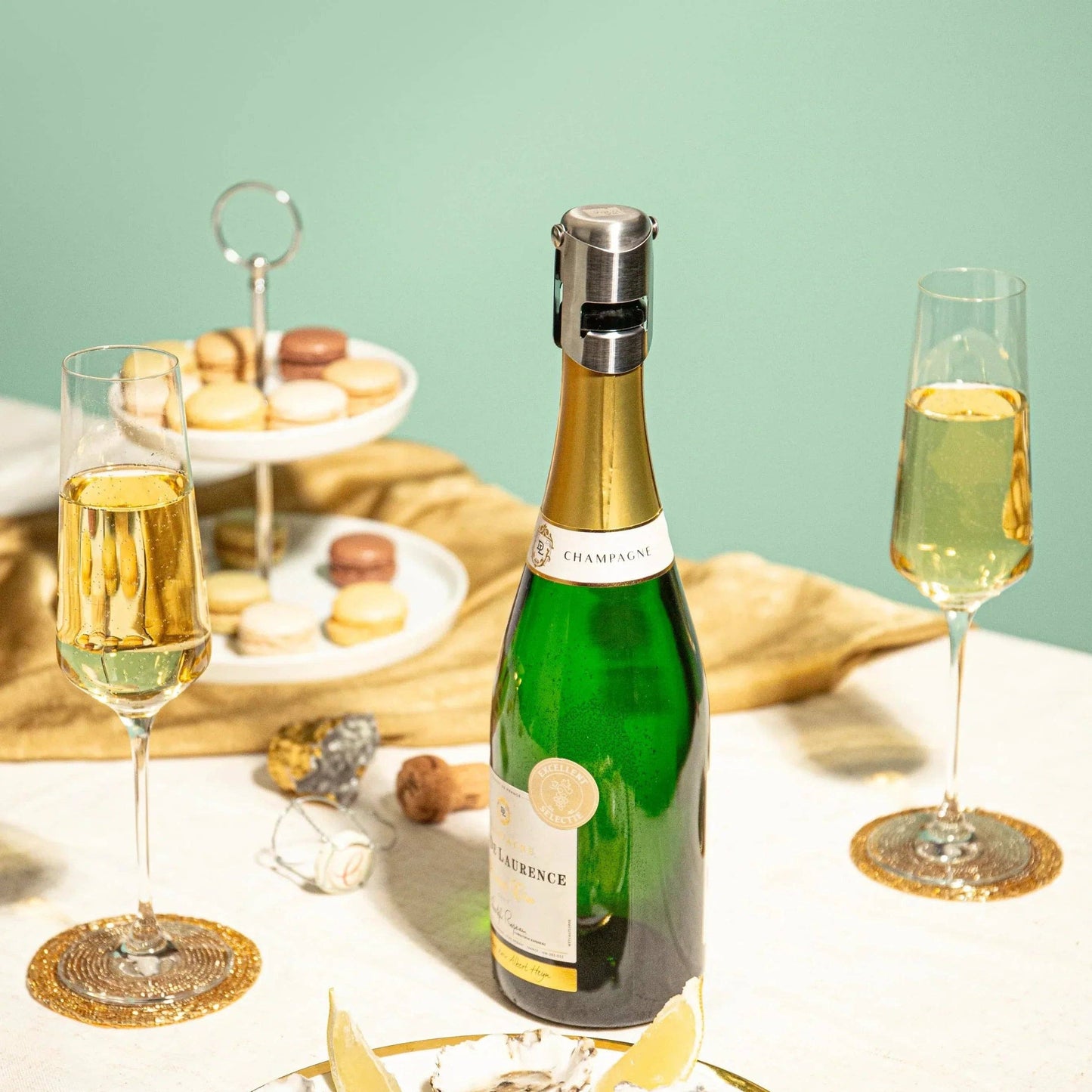 Vacu Vin Champagne Stopper, Stainless Steel