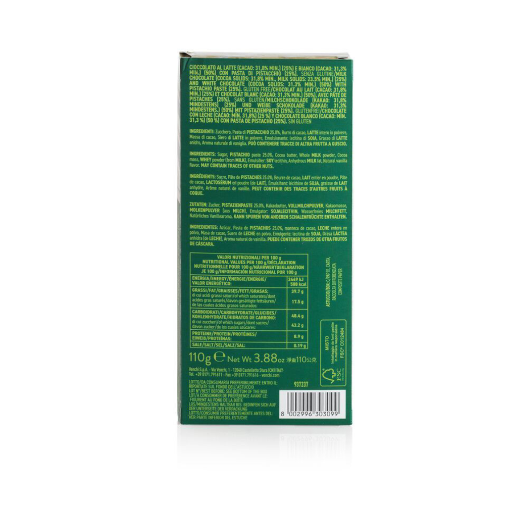 Venchi Pistachio Cremino Layered Chocolate Bar