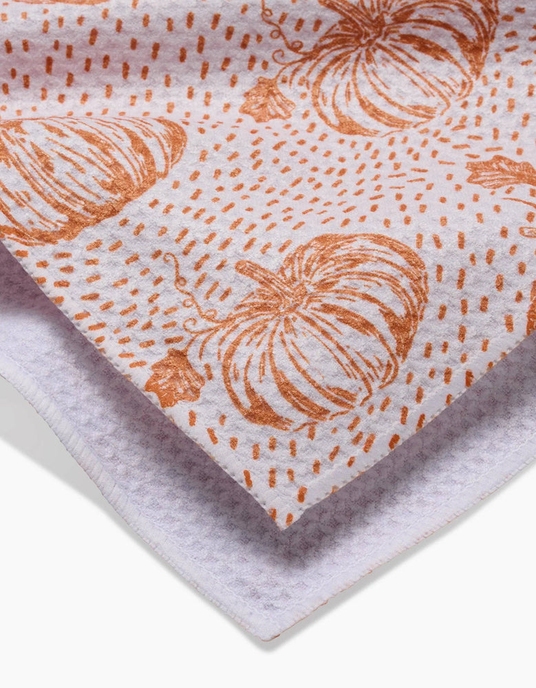 Geometry - Pumpkin Field Tea Towel
