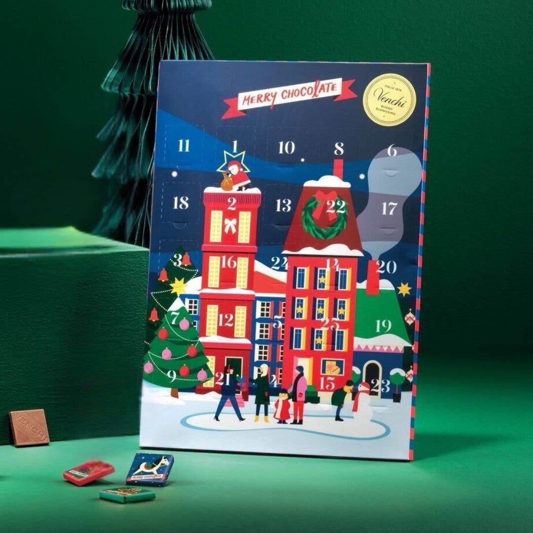 Venchi - Christmas Chocolate Advent Calendar with Build-In Stand