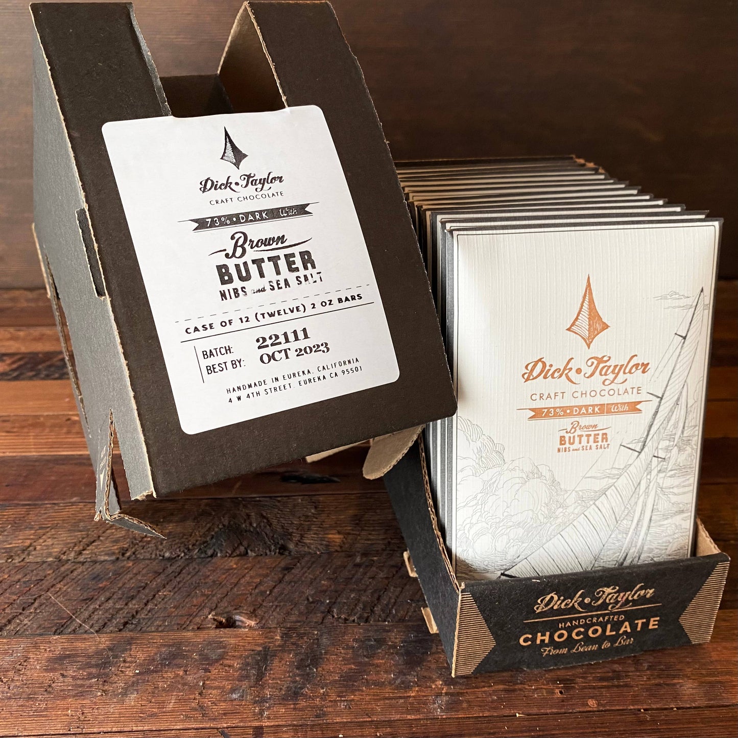 Dick Taylor Craft Chocolate Brown Butter w/ Nibs & Sea Salt 73% Dark Chocolate