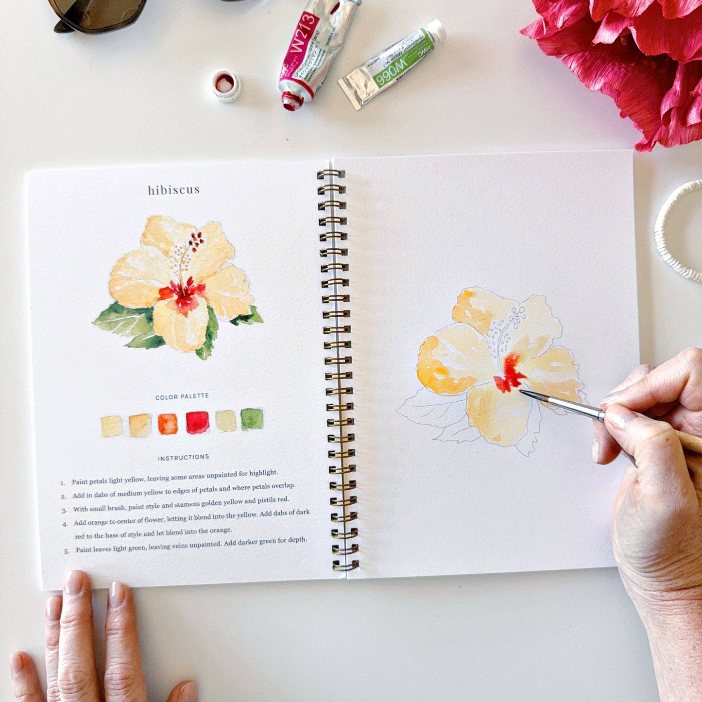 emily lex studio Tropical Watercolor Wookbook