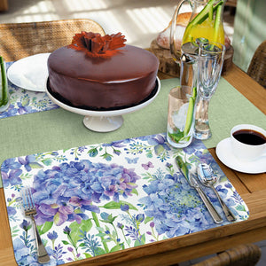 Beautiful Hydrangea Reversible Rectangular Plastic Placemat