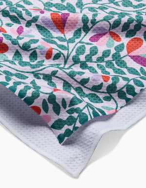 Geometry - Spring Wavy Leaves Tea Towel