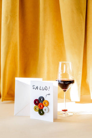 Graf Lantz - Wine-Ote's Merino Wool Felt Wine Markers: Salud Card