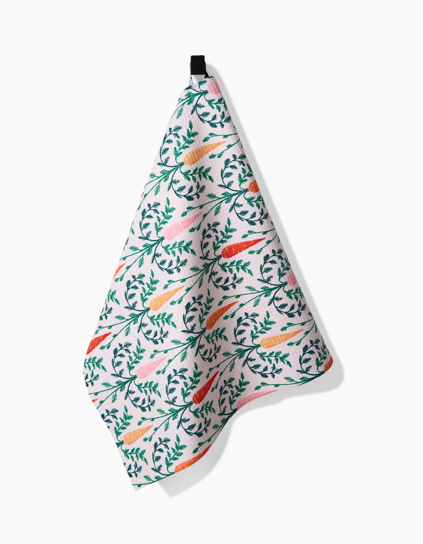 Geometry - Carrot Damask Tea Towel