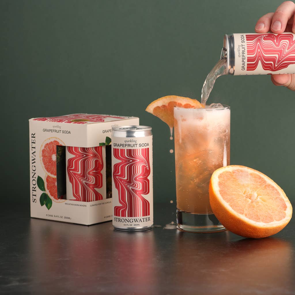 Strongwater Grapefruit Soda, 4 Pack