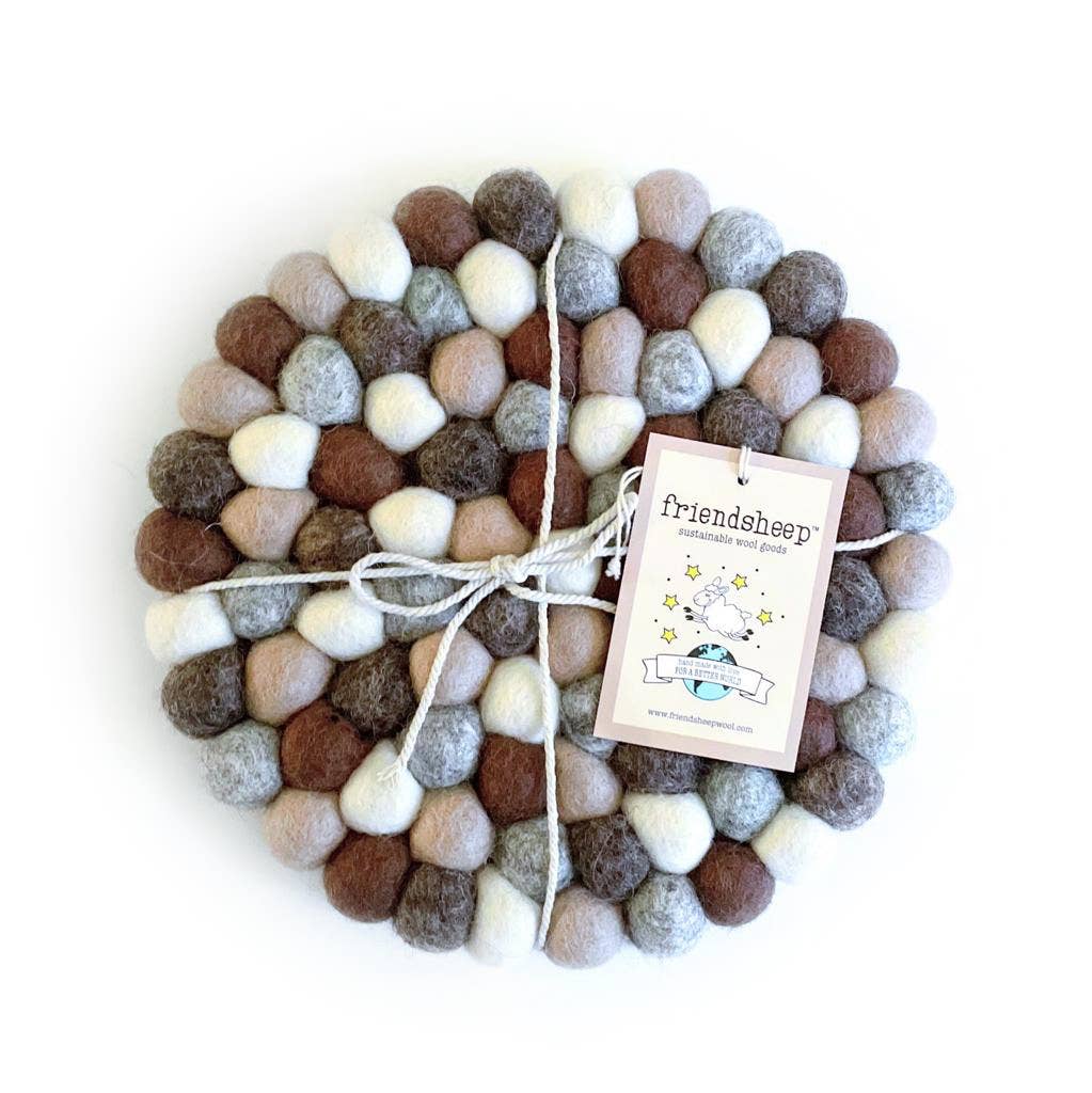Friendsheep - Earth Tones Eco Coasters and Trivets