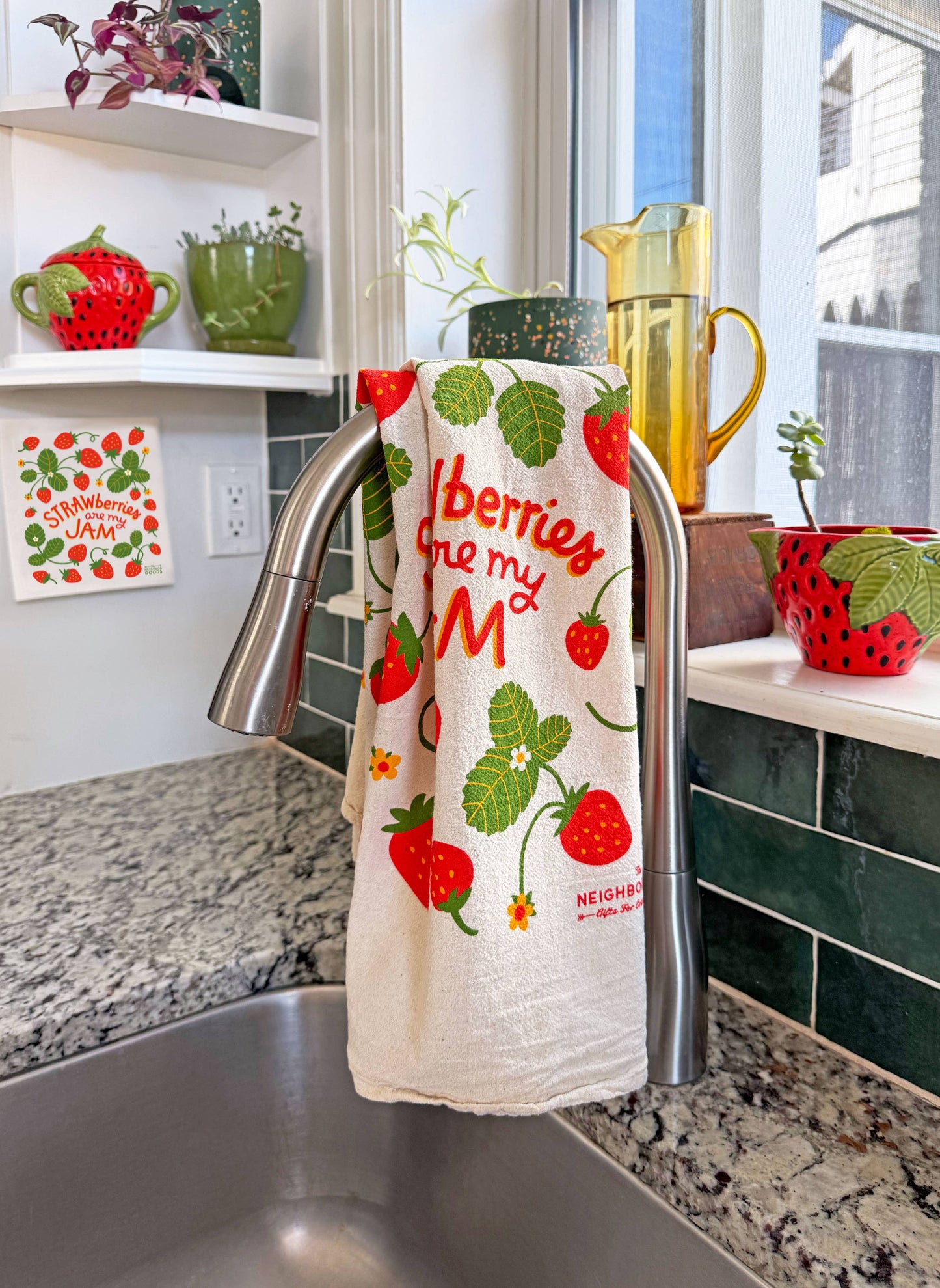 The Neighborgoods Mari Berry Tea Towel, Set of 2