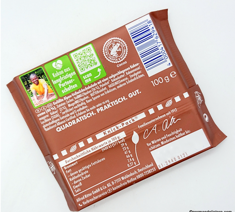 Ritter Sport Cocoa Mousse Bar, 100g