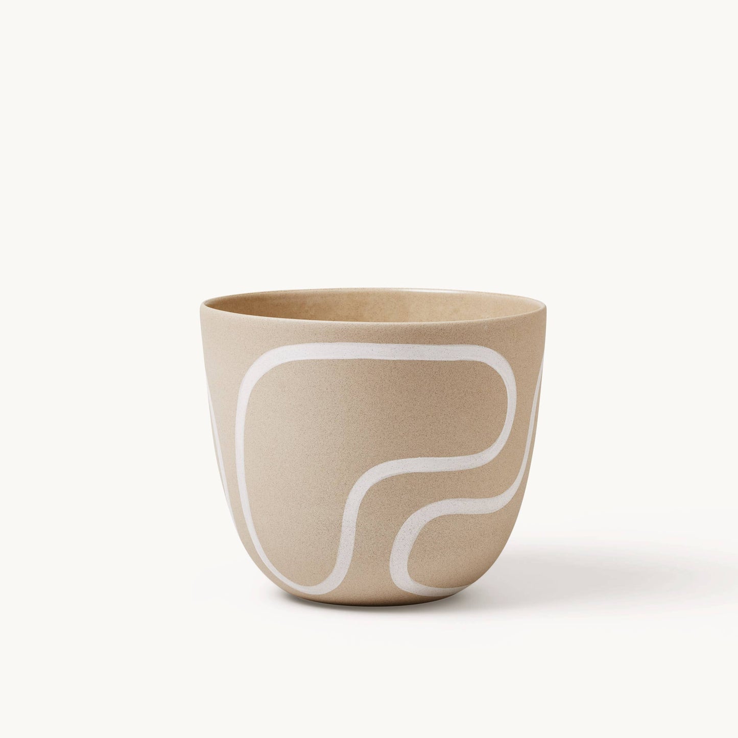 Franca - Stoneware White Outline Planters