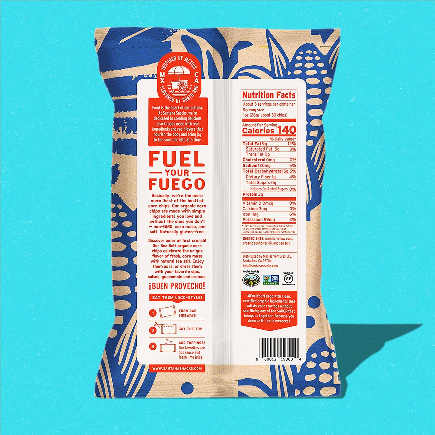 Santana Snacks - Santana Snacks Organic Corn Chips - 5oz.