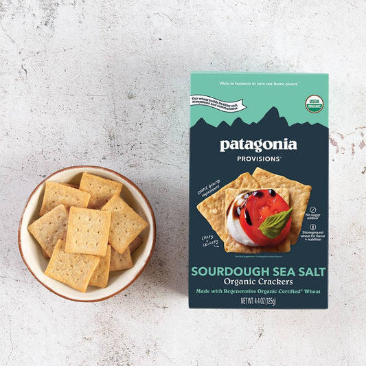 Patagonia Provisions Organic Sourdough Sea Salt Crackers, 4.4 oz
