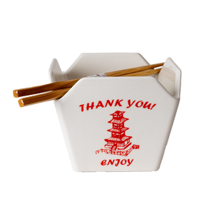 Urban Tokyo Takeout Box Serving Bowl With Chopsticks - Pagoda