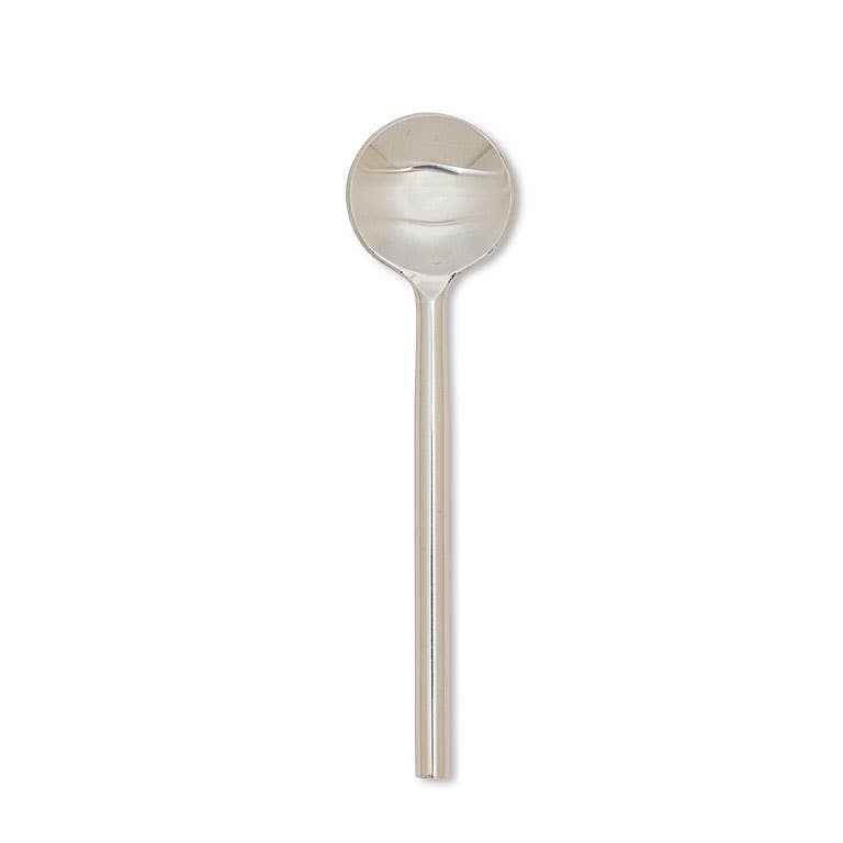Modern Small Silver Spoon, 4.5" L