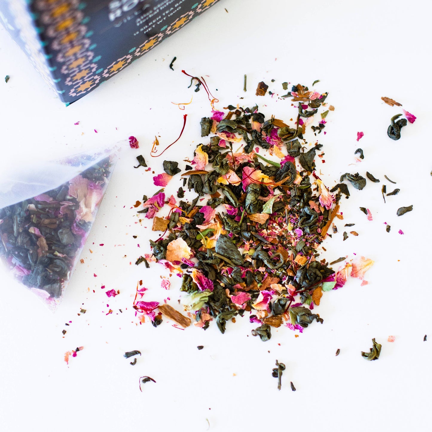 Villa Jerada Saffron Rose Green Tea, 12 tea bags