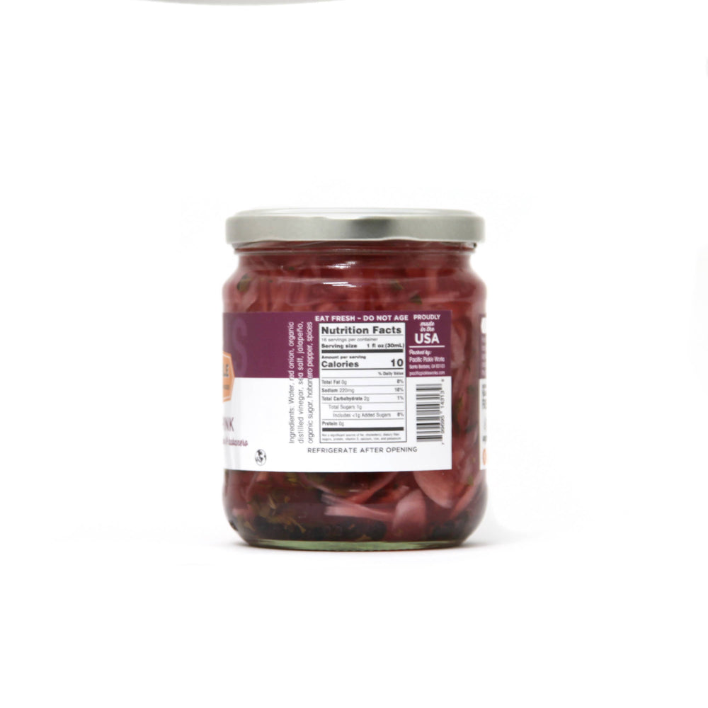 Pacific Pickle Works - Pickled in Pink - Sliced Red Onion with Jalapeño & Habanero