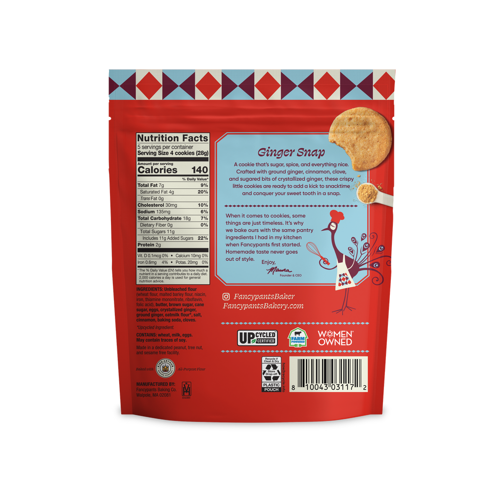 Fancypants Baking Ginger Snap Cookies, 5oz