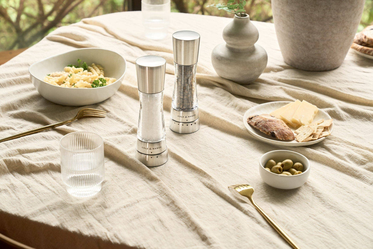 Cole & Mason Derwent Salt & Pepper Mill Set, Stainless Steel