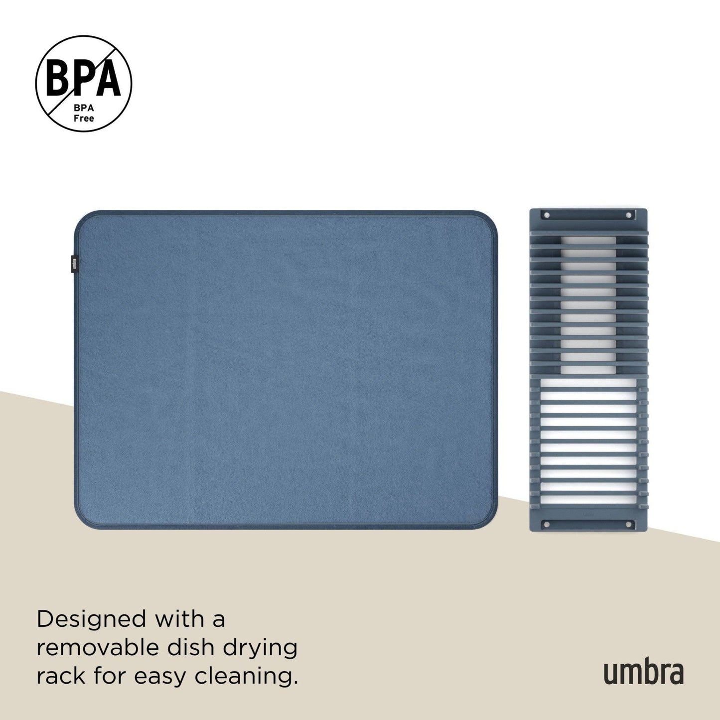 UDry Dish Rack with Drying Mat