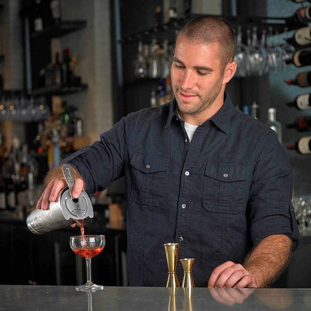 Barfly Mixology Gear Shaker Cocktail Tin Set, Stainless Steel, 18 oz & 28 oz