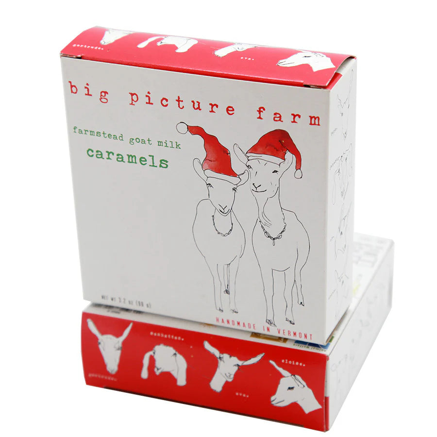 Big Picture Farm Goat Milk Caramels Goat Santa Box